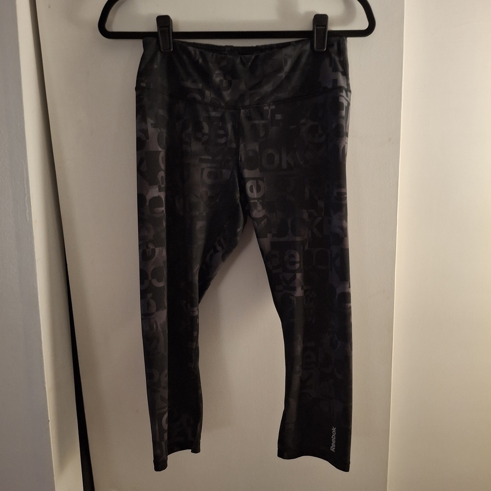 Reebok Women's Two-tone Black Leggings